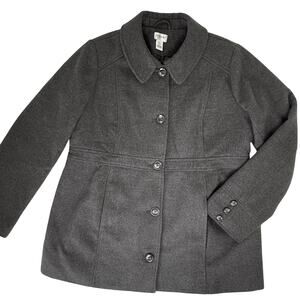 MOTERHOOD MATERNITY Jacket Sz LG Gray Button Up Dress Coat
